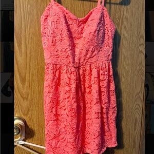Coral Lace Dress